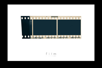 (35 mm.)Vintage film frame.With white space.film camera.