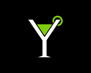 Combination Y letter with melon juice