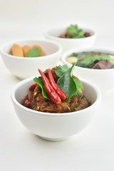 Stir Fried Catfish Chili Thai Food,(Spicy,Thai,food) white background