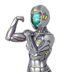 astronaut girl on sci-fi suit got the power © DM7