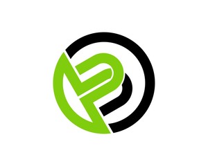Black and green circle shape with B letter initial