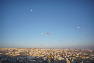 The great tourist attraction of Cappadocia - balloon flight