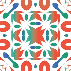 Ethnic ceramic tile in mexican talavera.