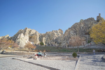 Cityscape of Cappadocia, street view in Goreme, Turkey