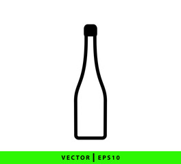 Bottle icon vector logo design template