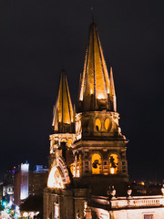 Fototapeta na wymiar Torre de catedral de Guadalajara, Jalisco, México