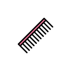 inclined comb outline icon. Elements of Beauty and Cosmetics illustration icon. Signs and symbols can be used for web, logo, mobile app, UI, UX