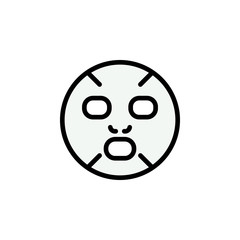 facial mask outline icon. Elements of Beauty and Cosmetics illustration icon. Signs and symbols can be used for web, logo, mobile app, UI, UX