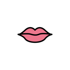 lips outline icon. Elements of Beauty and Cosmetics illustration icon. Signs and symbols can be used for web, logo, mobile app, UI, UX