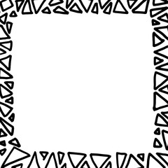 Hand drawn black and white border.