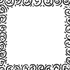 Hand drawn black and white border.