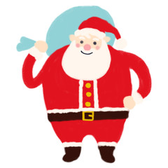 santa claus with a bag