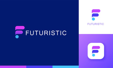 Letter F logo set