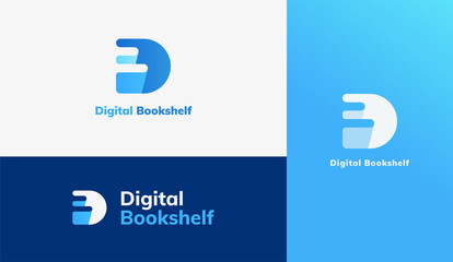 E-book logo set - obrazy, fototapety, plakaty
