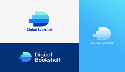 E-book logo set - obrazy, fototapety, plakaty