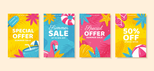 Summer sale brochure template