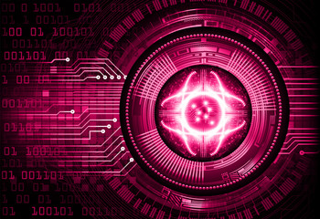 Blue eye cyber circuit future technology concept background