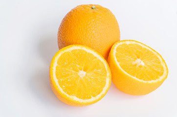 fresh juicy oranges isolated on white background, Orange fruit isolated on white background, Isolated oranges, Ripe orange isolated on white background with clipping path.