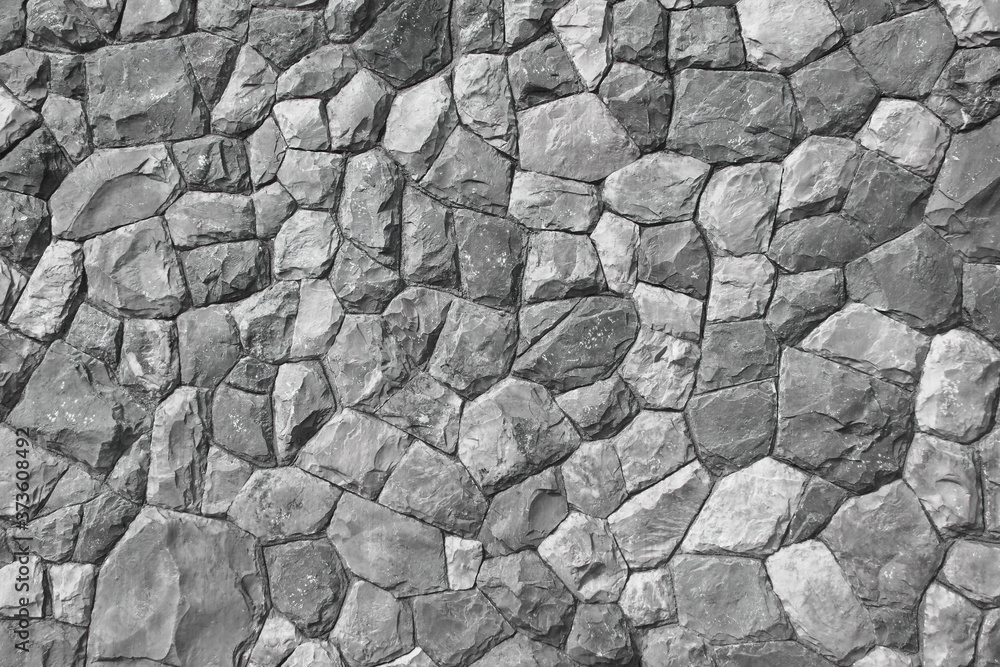 Poster white and gray hard stone wall for pattern and background