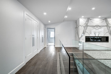 New big luxury modern house in Montreal's suburb partially furnished with backyard, empty rooms,...