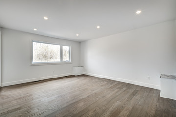 New big luxury modern house in Montreal's suburb partially furnished with backyard, empty rooms, closets, basement and garage