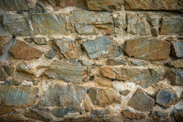 stones in the stone wall of the house in the stone fortress
