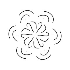 Circular pattern in form of mandala for Henna, Mehndi, tattoo, decoration. Decorative ornament in ethnic oriental style. Coloring book page.