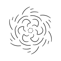 Circular pattern in form of mandala for Henna, Mehndi, tattoo, decoration. Decorative ornament in ethnic oriental style. Coloring book page.