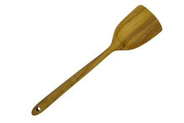 Wooden Teak Spatula  isolated on white background