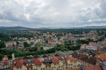 Panorama of Klodzko downtown, Lower Silesia, Poland - obrazy, fototapety, plakaty