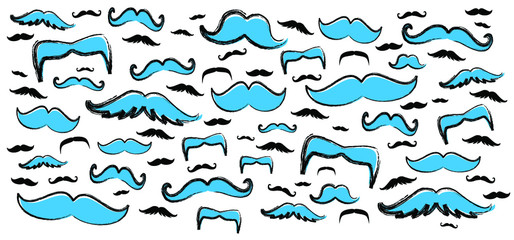 logan No shave or shaving moustache, mustache or beard men face. Men's Day. Awareness blue ribbon, medical symbol for psa prostate cancer month in november. Vector best quote signs