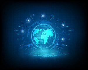 Global Currency. Stock Exchange. Money transfer. Stock eps10 vector illutration