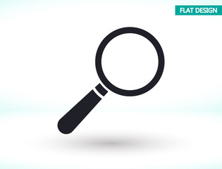 Loupe vector icon , lorem ipsum Flat design