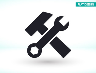 Tool vector icon , lorem ipsum Flat design
