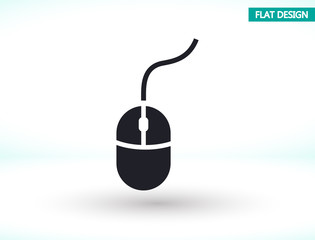 Mouse vector icon , lorem ipsum Flat design