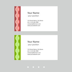 Fototapeta premium Business card template. Attractive chains in two color schemes.