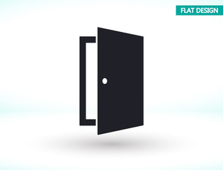 Door vector icon , lorem ipsum Flat design