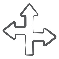 
Intersection arrows, road arrows in linear style 
