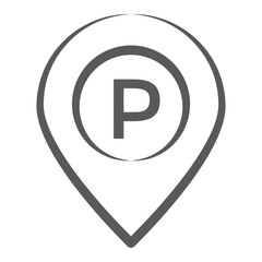 
Linear icon of parking location in editable vector 
