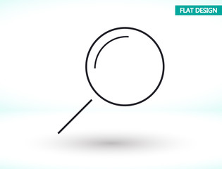 Loupe vector icon , lorem ipsum Flat design
