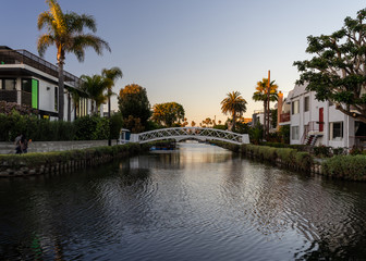 Fototapeta na wymiar Venice Canals at Dusk