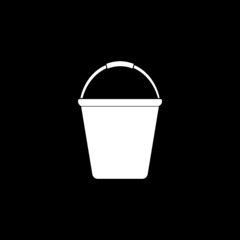Bucket icon isolated on dark background