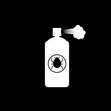 Insect Spray Icon Isolated On Dark Background