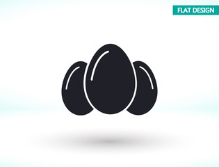 egg icon vector, solid illustration