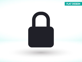 Lock - vector icon , lorem ipsum Flat design