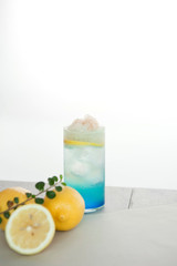 blue colored lemonade