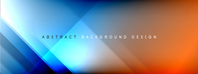 Motion concept neon shiny lines on liquid color gradients abstract backgrounds. Dynamic shadows and lights templates for text