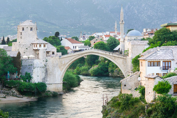 Fototapeta na wymiar Mostar Bridge - Bosnia and Herzegovina 