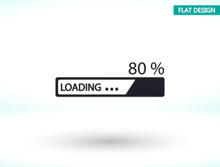 Downloading vector icon , lorem ipsum Flat design