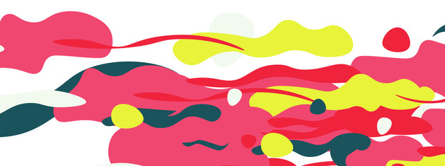 Trendy liquid style shapes abstract design, dynamic vector background for placards, brochures, posters, web landing pages, covers or banners